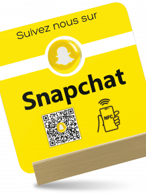 Plaque NFC Snapchat