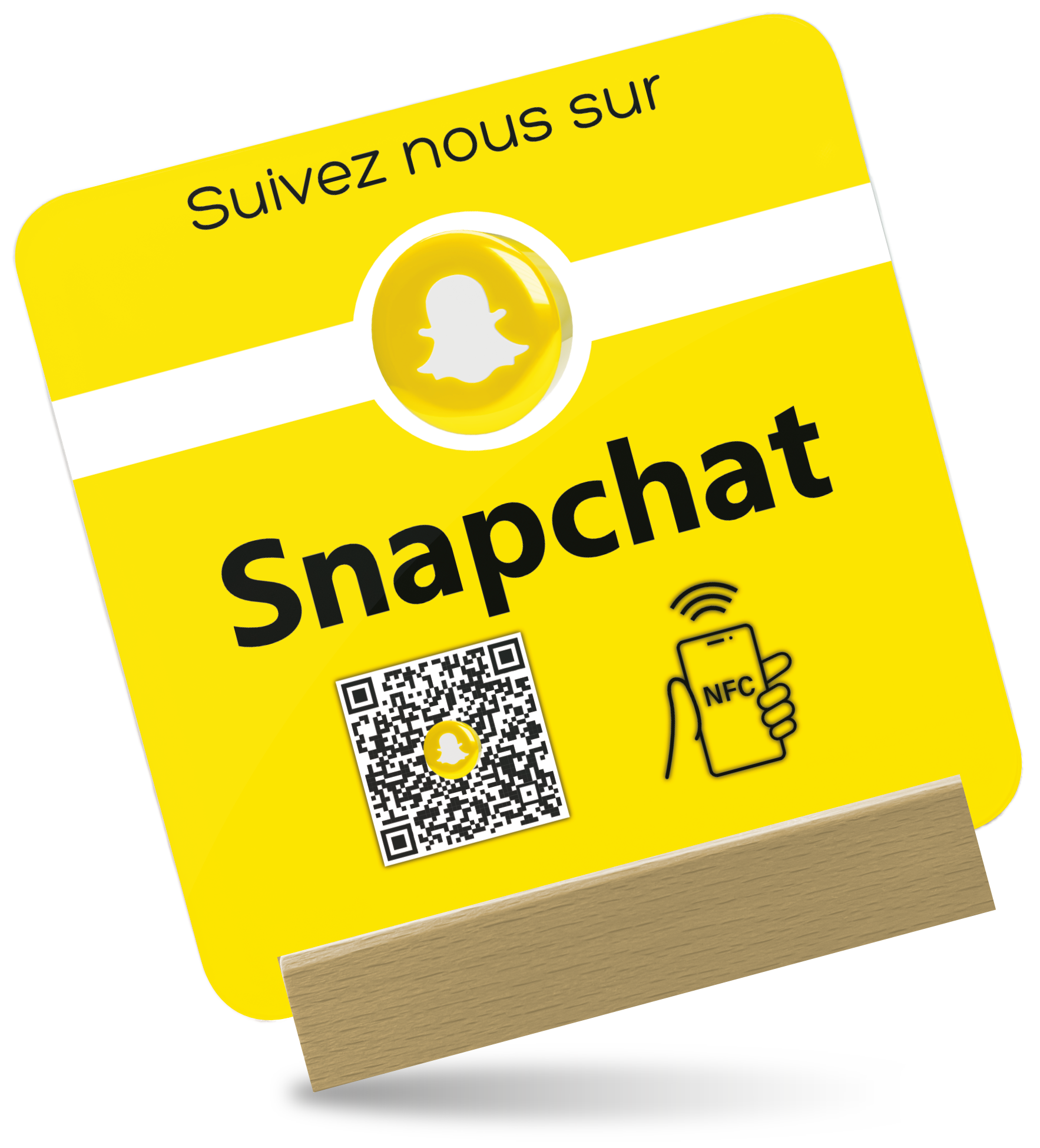 Plaque NFC Snapchat