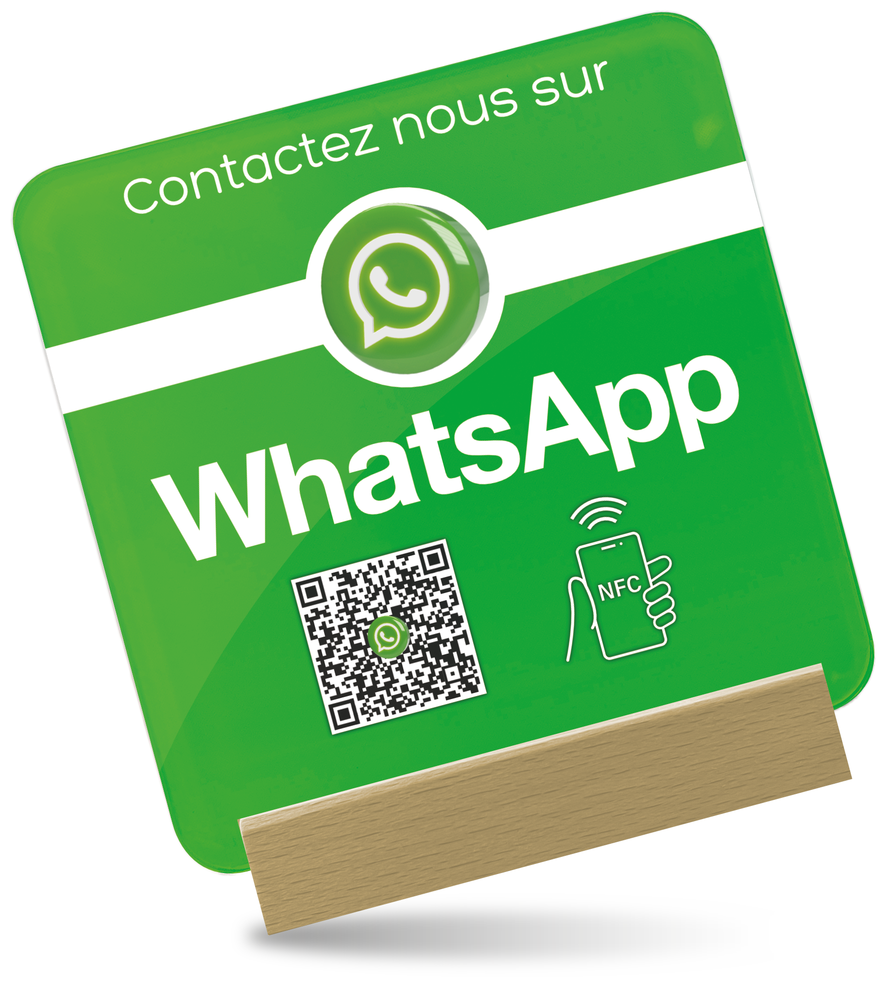 Plaque NFC WhatsApp